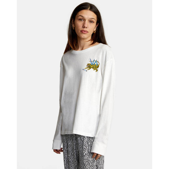 RVCA Γυναικεία μακρυμάνικη μπλούζα Matt Leines Tiger - Long Sleeve T-Shirt For Women